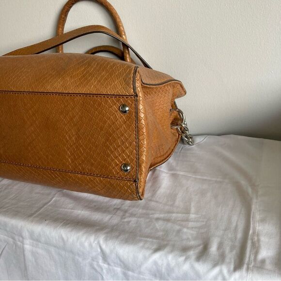 MICHAEL KORS Tan Brown Acorn Hamilton Jet Set Selma Satchel Shoulder Bag - Picture 4 of 10